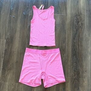 Skims Original BubbleGum 2 Piece Soft Lounge Set L/XL